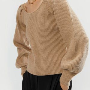 NWT OAK + FORT Relaxed Rib Sweater